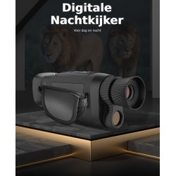 Caméra de vision nocturne avec écran de 2 pouces - Caméra nocturne avec zoom optique 6x et numérique 8x - Convient pour une util
