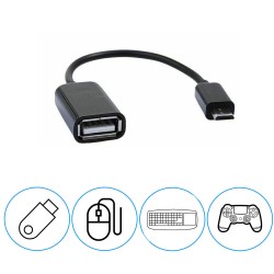 Micro-USB Male naar USB-A Female - OTG adapter