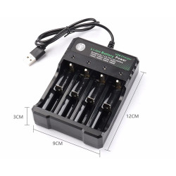 Li-ion Batterij oplader - Compatibel met o.a. 14500 en 18650 3,6/3,7V batterijen