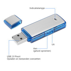 USB stick voice recorder 2.0 - 4, 8, 16 of 32 GB