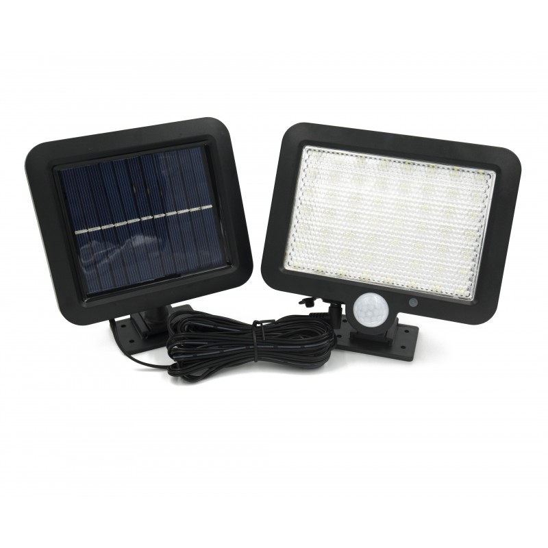 LED Buitenlamp op zonne-energie met bewegingssensor en los zonnepaneel, 3 standen