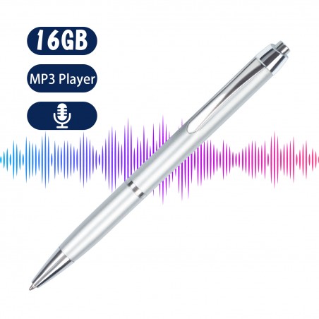 Voice Recorder Pen, Automatisch opnemen, MP3 Speler 16GB