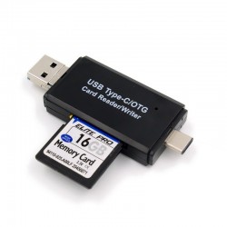 USB-, Micro-USB- und USB-Typ-C-Kartenleser für SD- und MicroSD(HC/XC)-Speicherkarten.