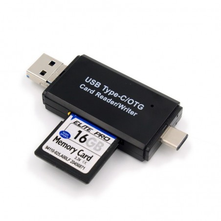 USB, Micro USB & USB Type C Kaartlezer voor SD & MicroSD(HC/XC) Geheugenkaarten.